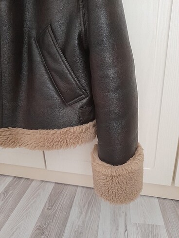 m Beden kahverengi Renk Zara biker ceket