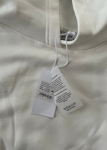 Beyaz Kapüşonlu Kadın Sweatshirt - Görsel 2