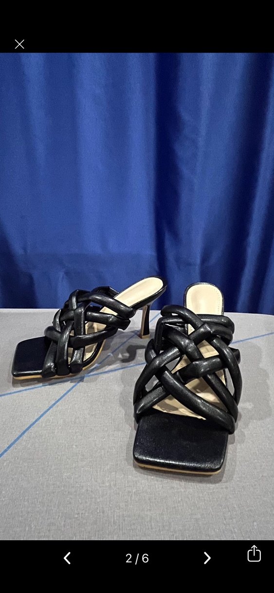 Siyah Stiletto Topuklu Kadın Terlik - Görsel 4