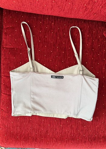 ZARA Deri Crop/Büstiyer - Görsel 3