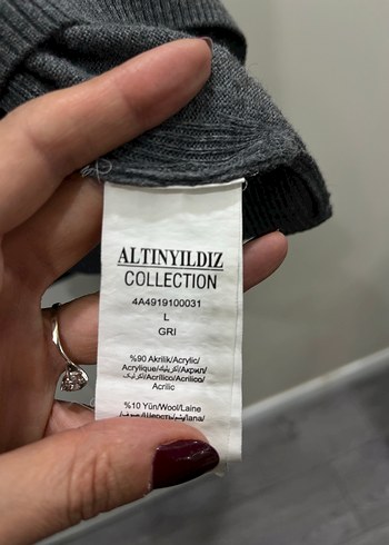 Altınyıldız Classics Gri Erkek Triko Kazak - Görsel 4