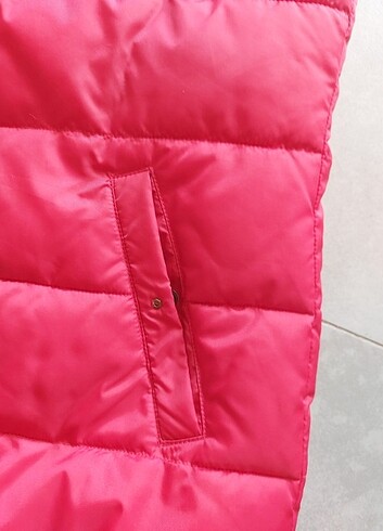 s Beden kırmızı Renk Şişme dik yaka mont