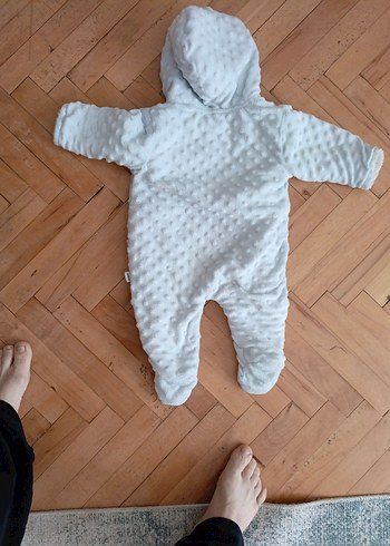 Düğmeli Beyaz Bebek Tulumu - Görsel 5