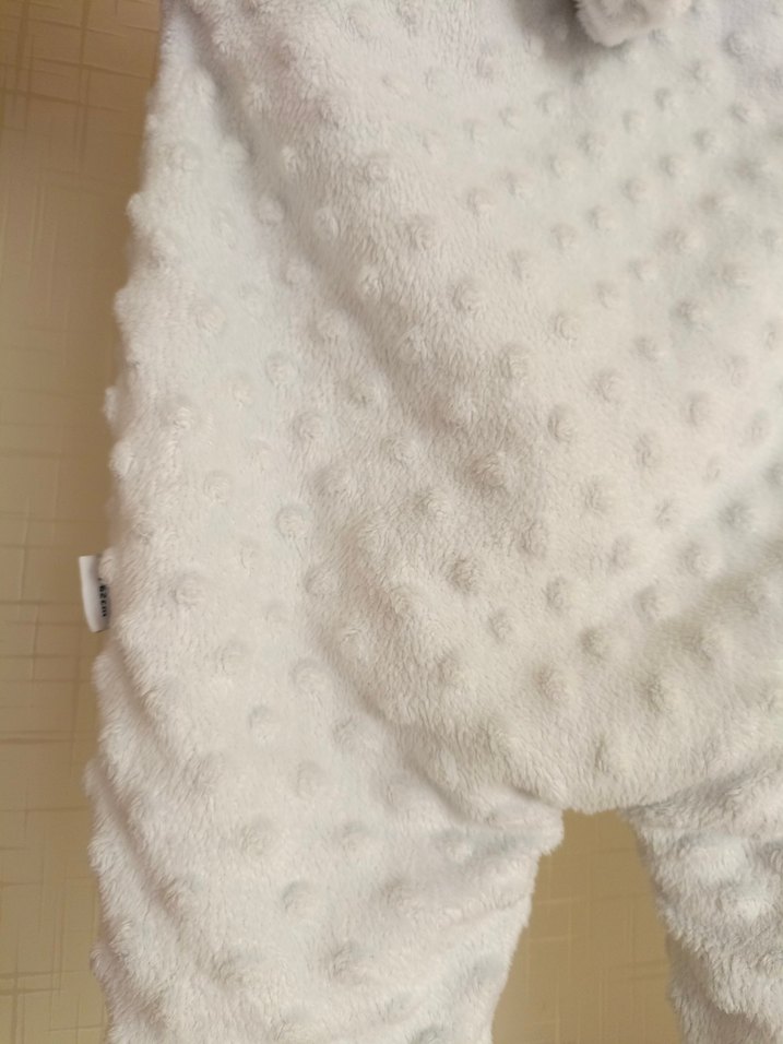 Düğmeli Beyaz Bebek Tulumu - Görsel 4