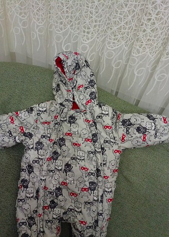 Gri Desenli astronot Bebek  Tulumu - Görsel 3