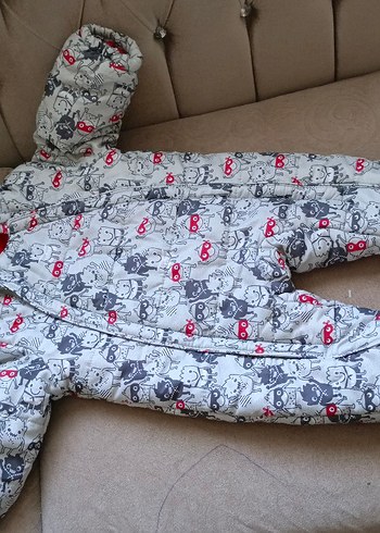 Gri Desenli astronot Bebek  Tulumu - Görsel 7