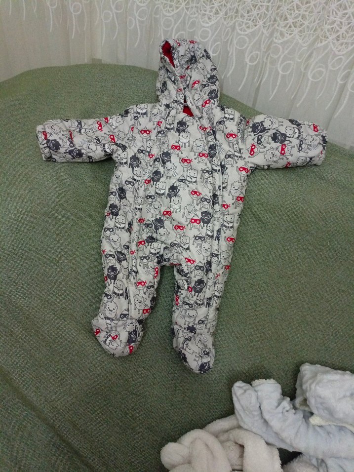 Gri Desenli astronot Bebek  Tulumu - Görsel 2