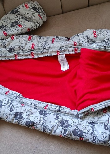 astronot tulum Gri Desenli Bebek Kız tulumu - Görsel 4