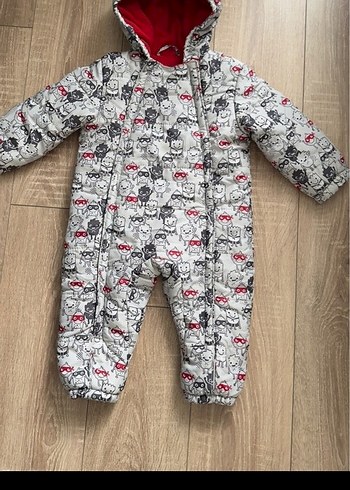 Gri Baskılı Bebek Erkek Tulumu - Görsel 2