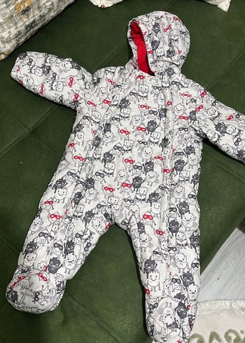 Gri Baskılı Bebek Erkek Tulumu - Görsel 5