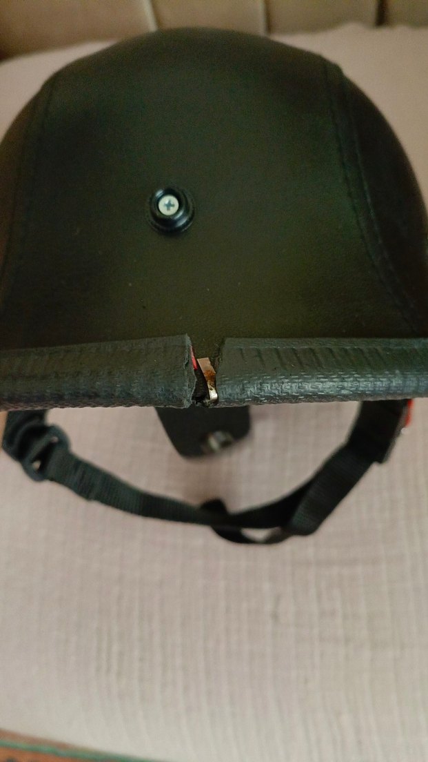 Siyah Deri Kemerli Klasik Motosiklet Kaskı - Görsel 3