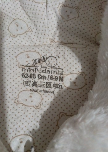 Kapüşonlu Beyaz Bebek Tulumu - Görsel 4