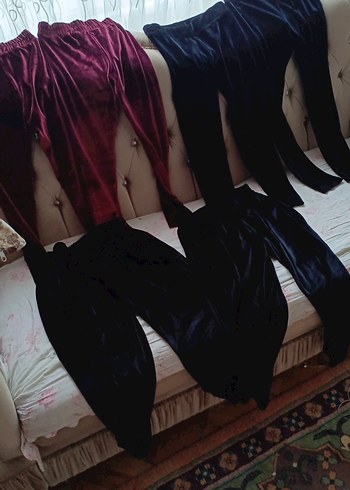 Bordo Kadife Kız Tayt - Görsel 3