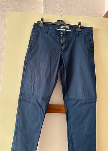 Mavi Regular Fit Kemerli Erkek Pantolon - Görsel 2