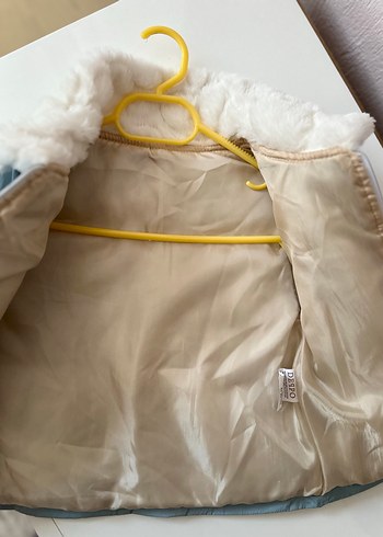 Gri Peluş Detaylı Kısa Kız çocuk Yelek - Görsel 5