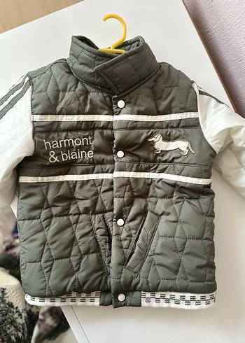 Düğmeli Gri Erkek Çocuk Mont - Görsel 2