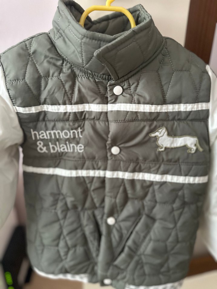 Düğmeli Gri Erkek Çocuk Mont - Görsel 3