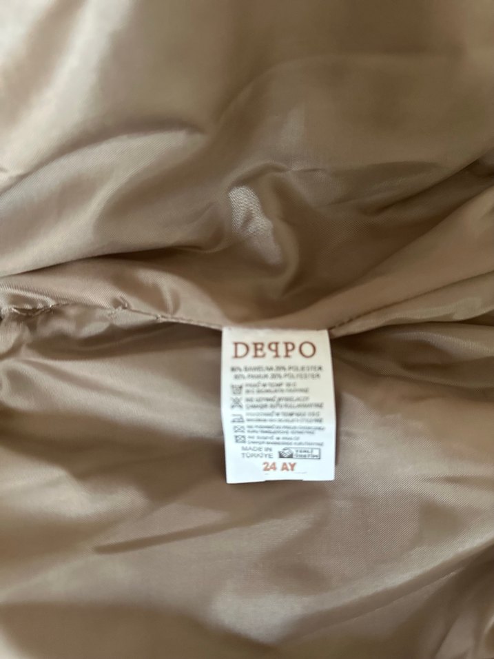 Kürk Detaylı Kahverengi Kız çocuk Yelek - Görsel 4