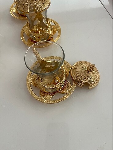 Beden altın Renk Çeyizlik çay bardağı
