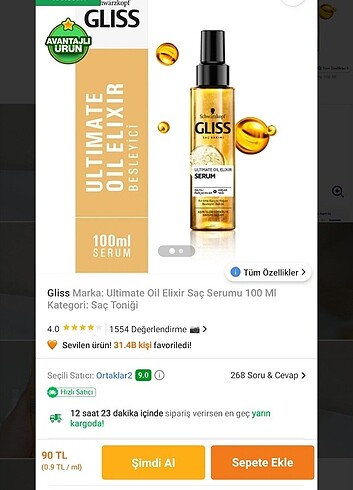 Schwarzkopf Gliss Saç Yağı - Görsel 2