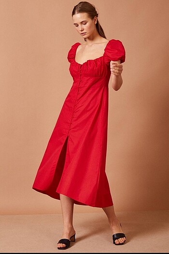 Poplin elbise