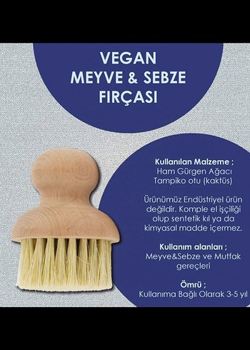 %100 doğal mutfak fırçaları - Görsel 5