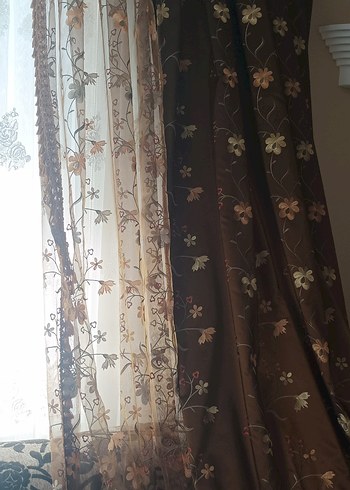 Fon perde 2 adet nakışlı - Görsel 11