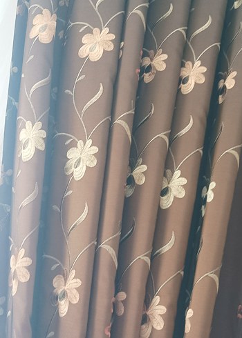 Fon perde 2 adet nakışlı - Görsel 2