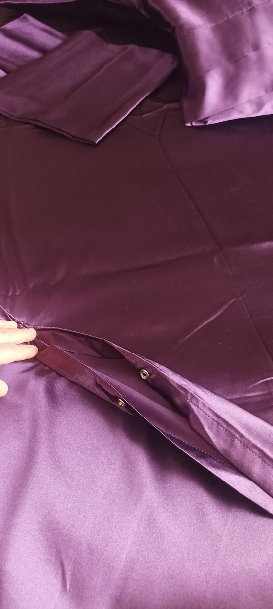 Saten nevresim takımı mor çift kişilik - Görsel 3