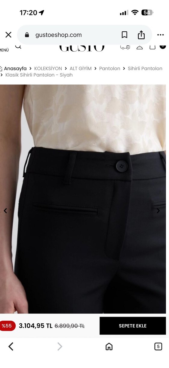 Kadın  Gusto Siyah Sihirli Cigarette Pantolon - Görsel 2