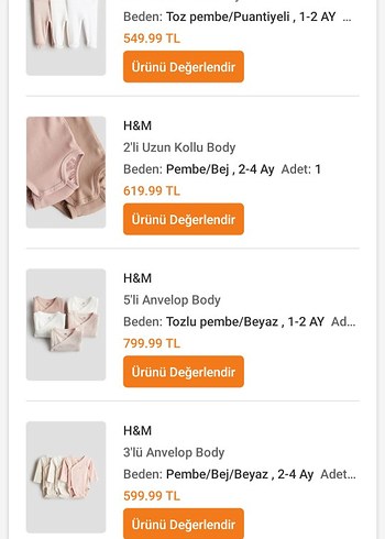 3 Ay Beden pembe Renk Bej Uzun Kollu Bebek Body V Yaka