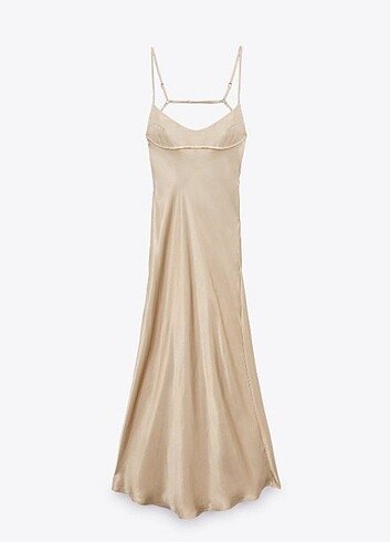 Zara saten elbise