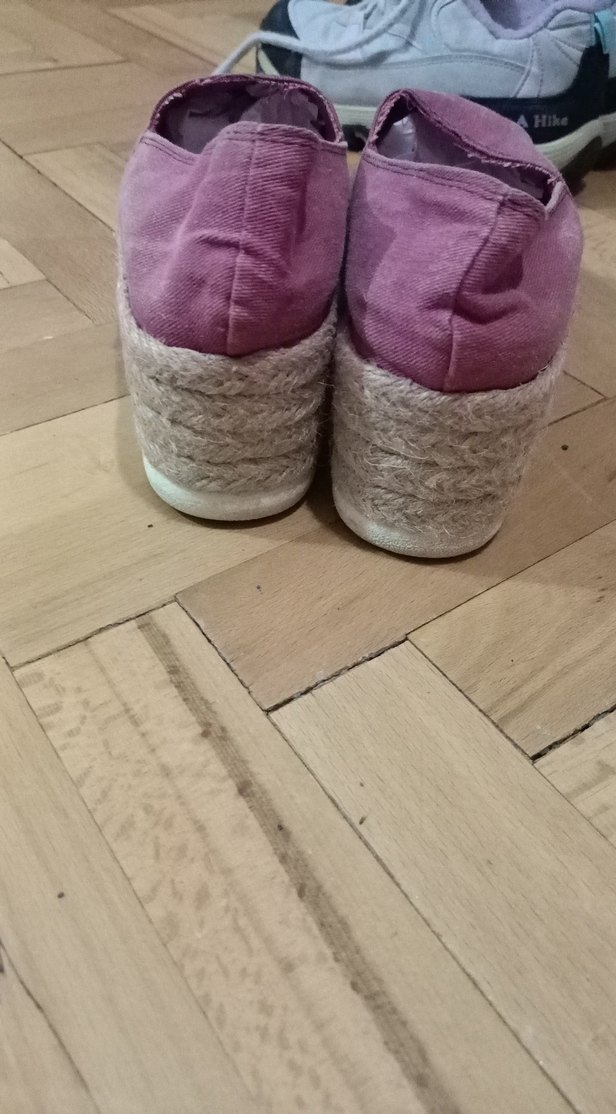 Gül Kurusu Keten Hasır Dolgu Topuklu Kadın Espadril - Görsel 3