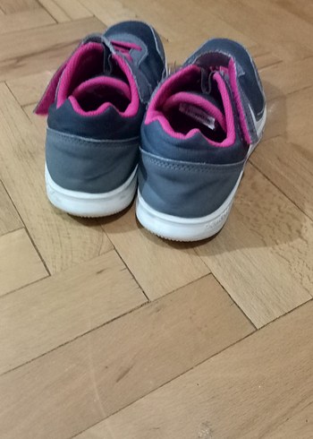 37 Beden gri Renk Kız Çocuk Gri Velcro Spor Ayakkabı