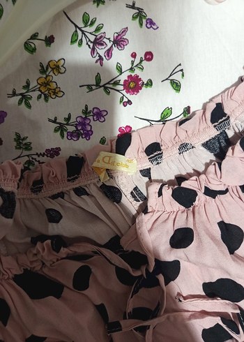 Puantiyeli Pembe  Midi Elbise - Görsel 4