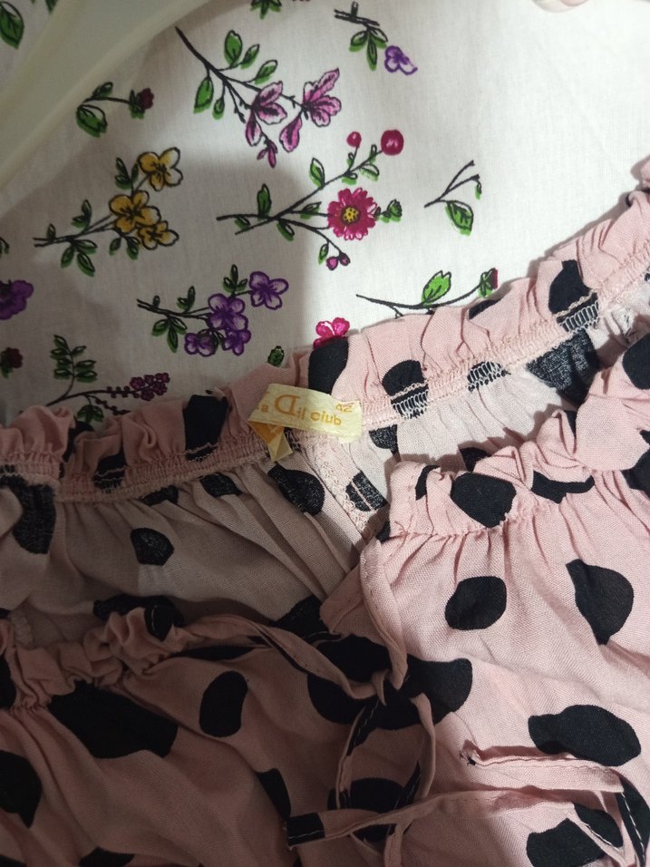 Puantiyeli Pembe  Midi Elbise - Görsel 4