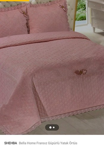 Pembe Düz Desen Yatak Örtüsü Takımı - Görsel 4