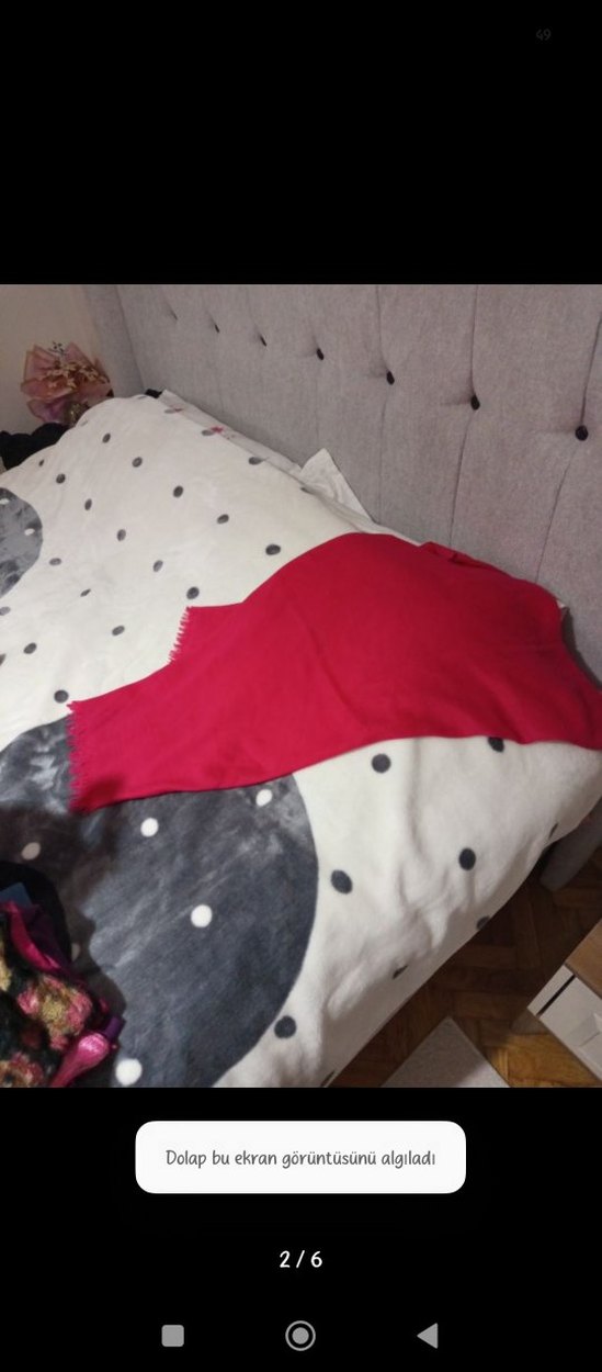 Kadın Pembe fuşya Fırfırlı Fular şal eşarp - Görsel 2