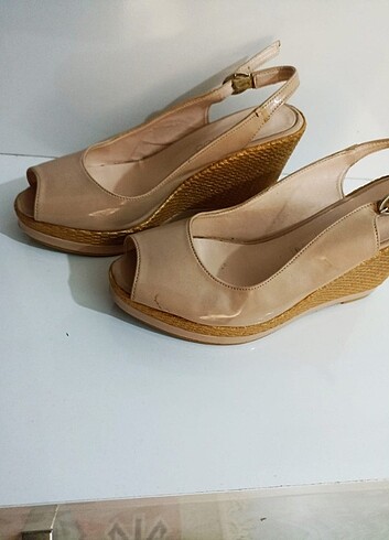 Dolgu topuk ayakkabı  - Görsel 7