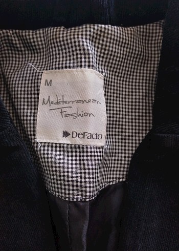 Defacto, kadife, siyah blazer - Görsel 2