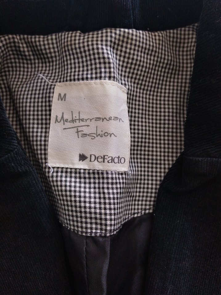 Defacto, kadife, siyah blazer - Görsel 2