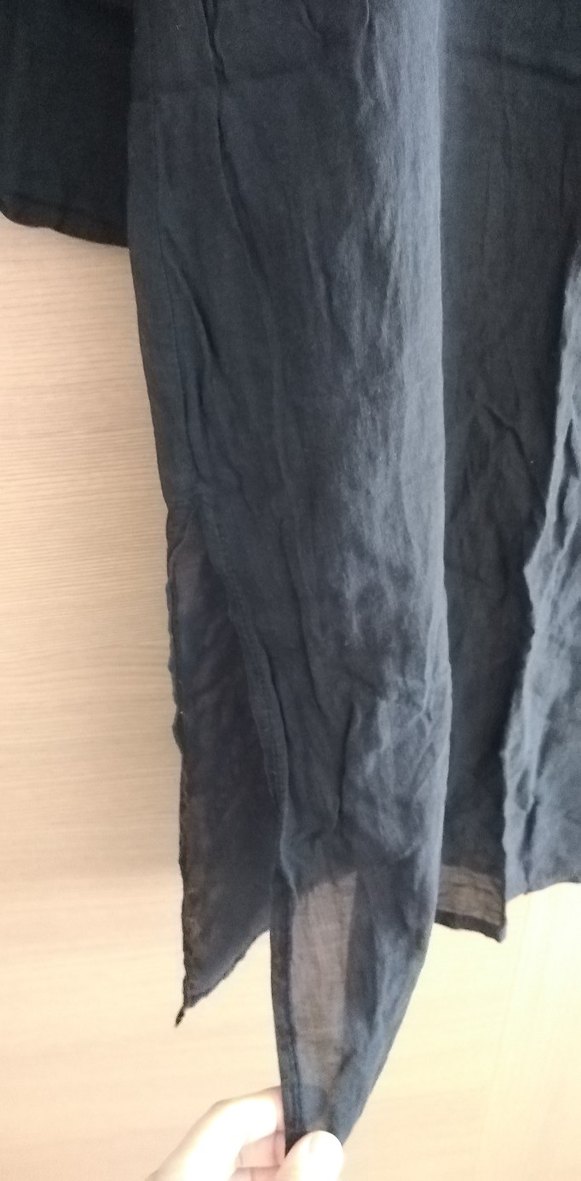 Siyah plaj, havuz kıyafeti. Yırtmaçlı - Görsel 3