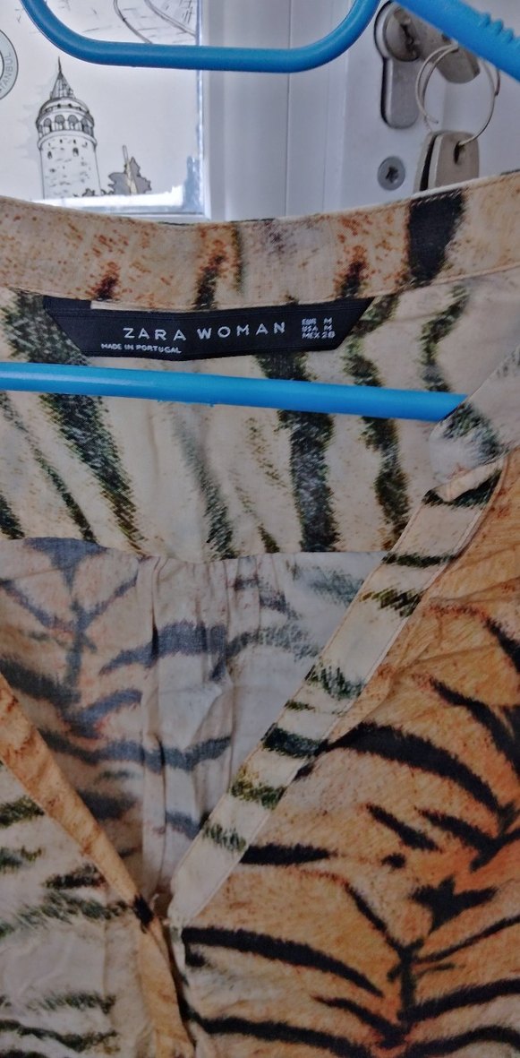 Zara marka. Çok rahat kumaşı şık bluz - Görsel 2