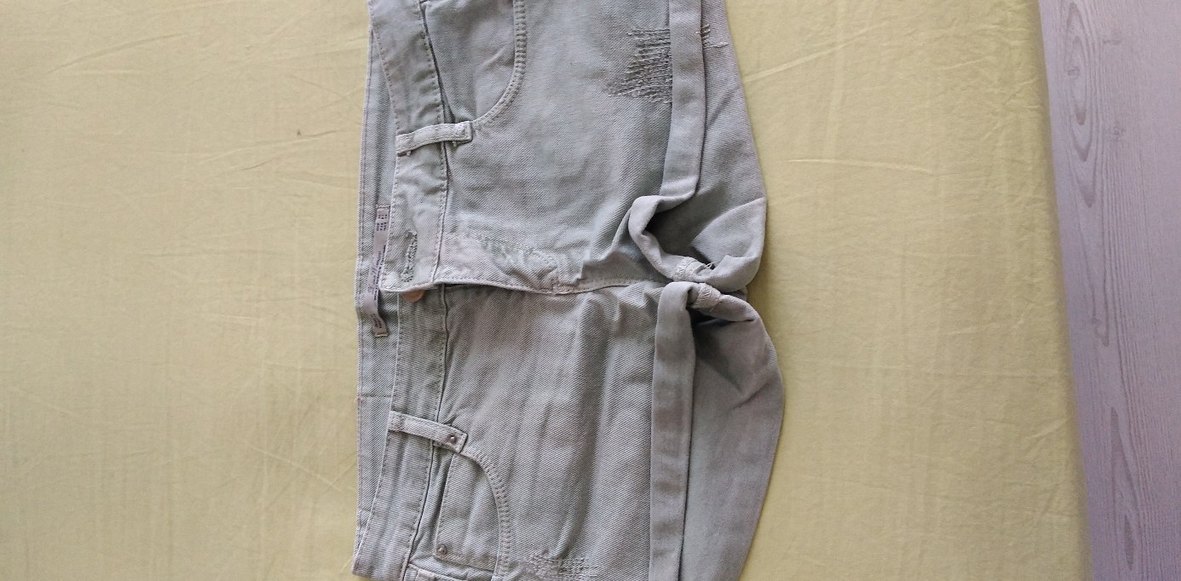 Zara marka, s beden, Mini Kot Şort rengi çok hoş bir yeşil tonu - Görsel 2