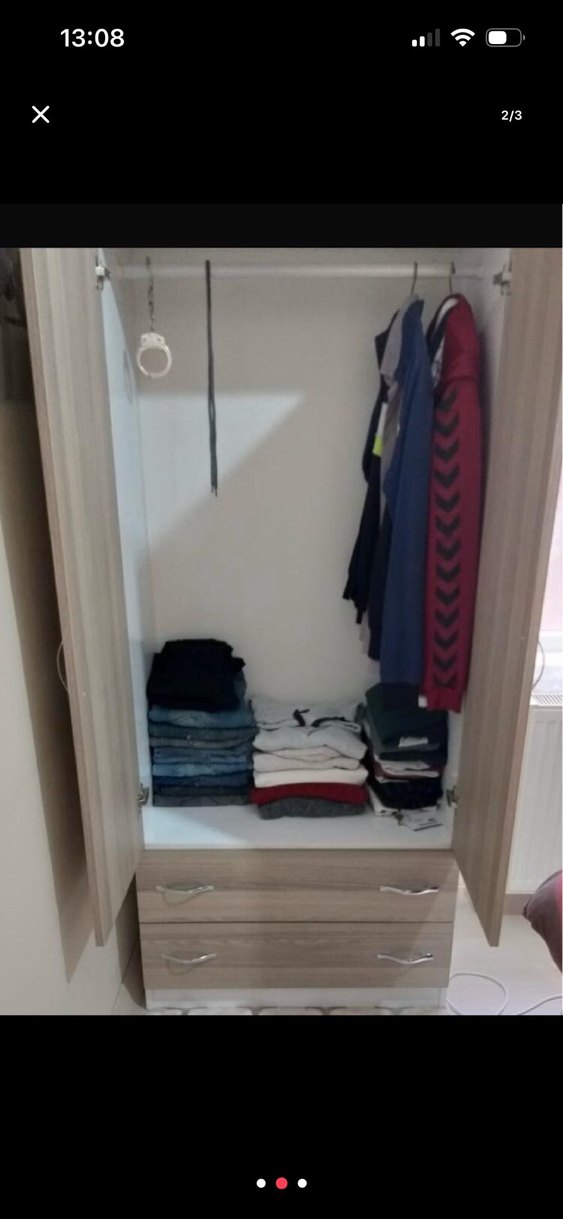 Bej ve Gri Çocuk Gardırop - Görsel 3