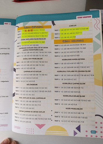 Beden Fenomen 6B Matematik Soru Bankası 557 Soru