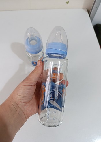 Baby Plus 2'li Mavi Cam Biberon Seti - Görsel 8