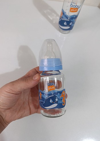 Baby Plus 2'li Mavi Cam Biberon Seti - Görsel 6