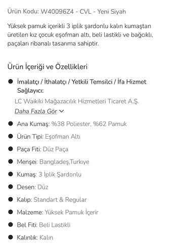 Kalın Şardonlu Eşofman Altı - Görsel 8