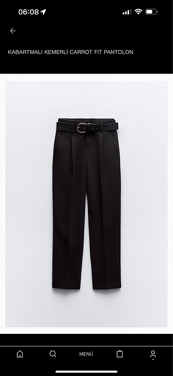 Zara Zara kemerli kumaş pantolon